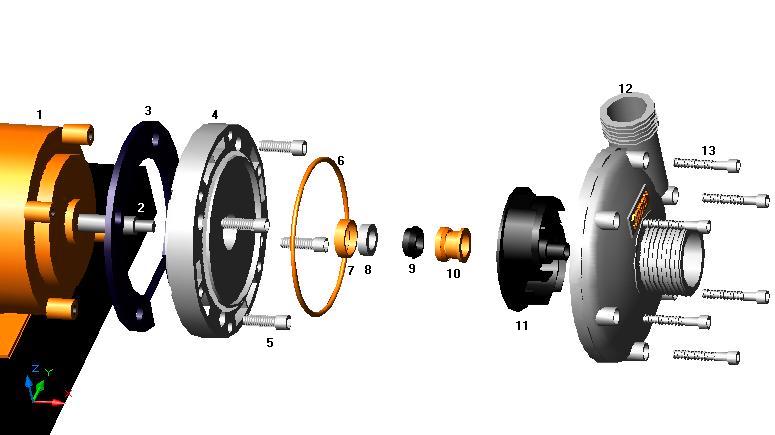 Diagrama de ensamble de las bombas - Bombas Joben®